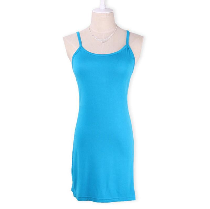 Women Stretchy Camisole Spaghetti Strap Long Tank Top Mini Wrap Blouse Casual Slip Vest Female