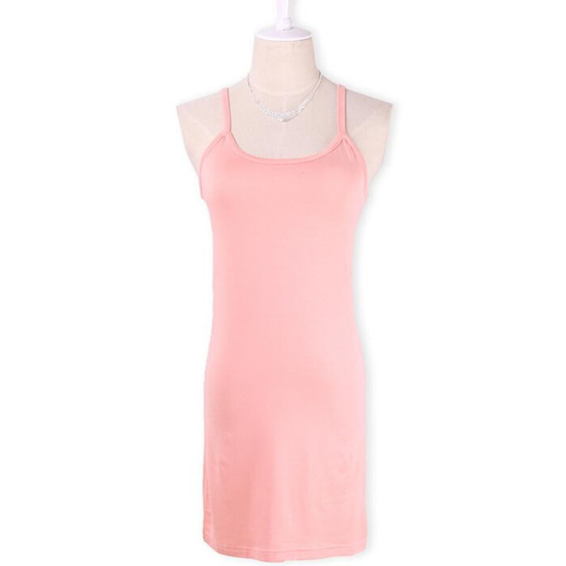Women Stretchy Camisole Spaghetti Strap Long Tank Top Mini Wrap Blouse Casual Slip Vest Female