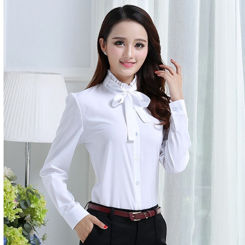 Online discount shop Australia - Chiffon Blouse Shirts Women Tops Plus Size Women Clothing White Lace Blouses