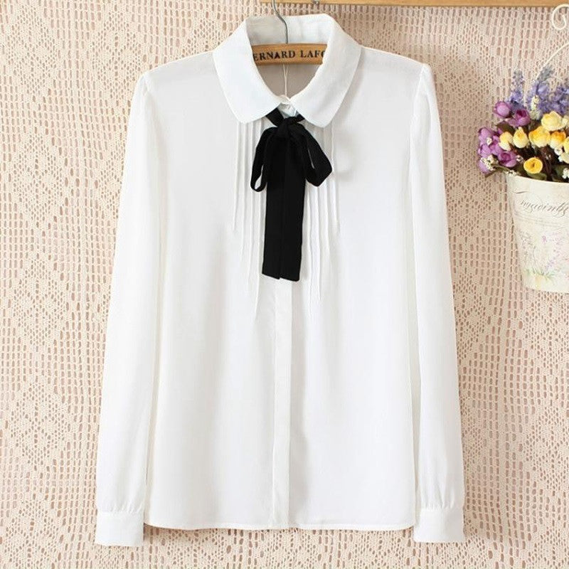 Online discount shop Australia - Chiffon Blouse Shirts Women Tops Plus Size Women Clothing White Lace Blouses