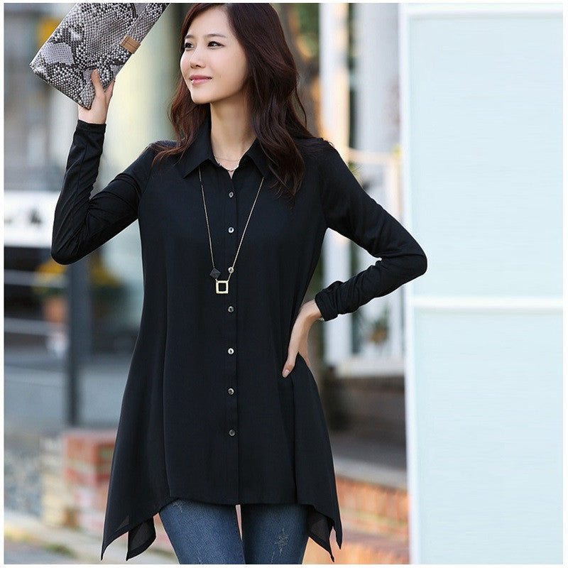 Online discount shop Australia - Chiffon Blouse Shirts Women Tops Plus Size Women Clothing White Lace Blouses