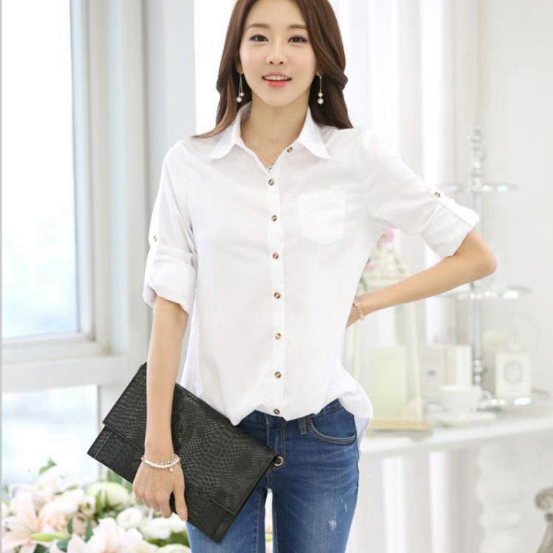 Online discount shop Australia - Chiffon Blouse Shirts Women Tops Plus Size Women Clothing White Lace Blouses