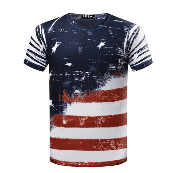 3D Computer Printing T-Shirt Men's T Shirt short sleeve O Neck Printed Shirts Fashion Knitted Tops Tees TX84-An-R1