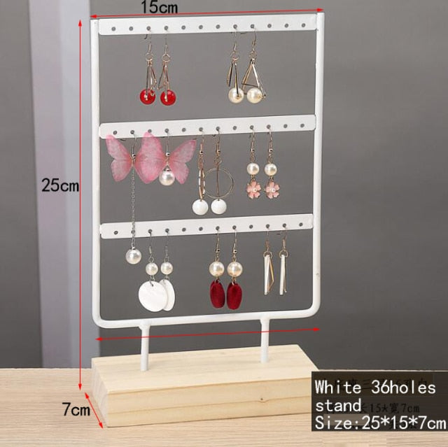 New Steel Stand for Earrings Pendants Bracelets Jewelry Display Stud Earrings Holder Jewellery Rack 3 Colors