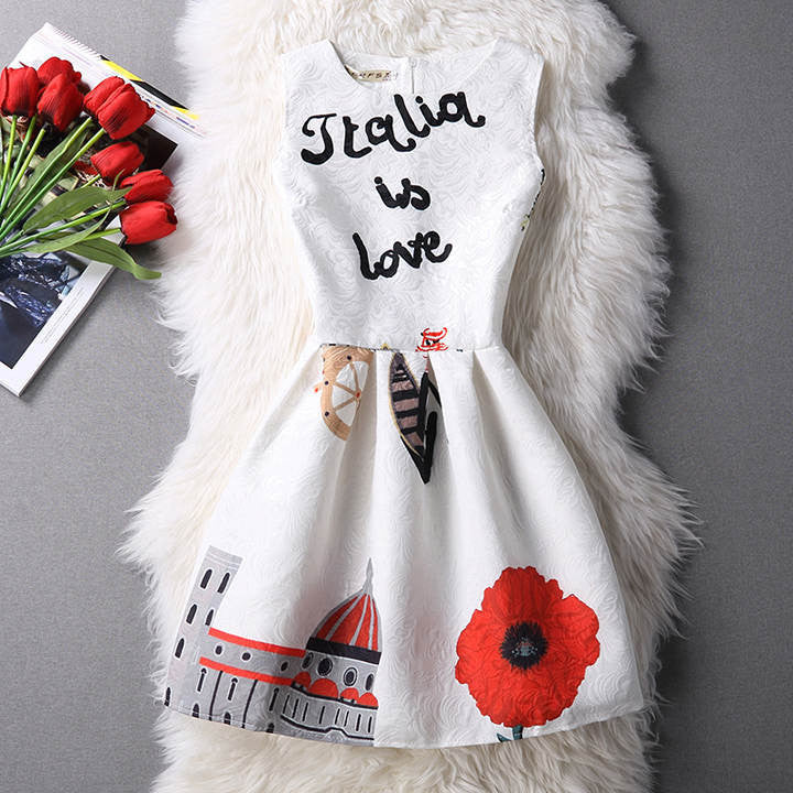 Online discount shop Australia - Black Sleeveless Print Party Dresses Ladies Vintage Style sundress female