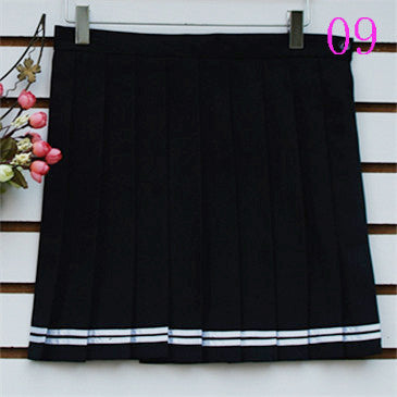 Online discount shop Australia - Midi Pleated Women Skirts High Waist Red A-Line Short Skirts Uniforms School Tartan Plaid Skirt Saias