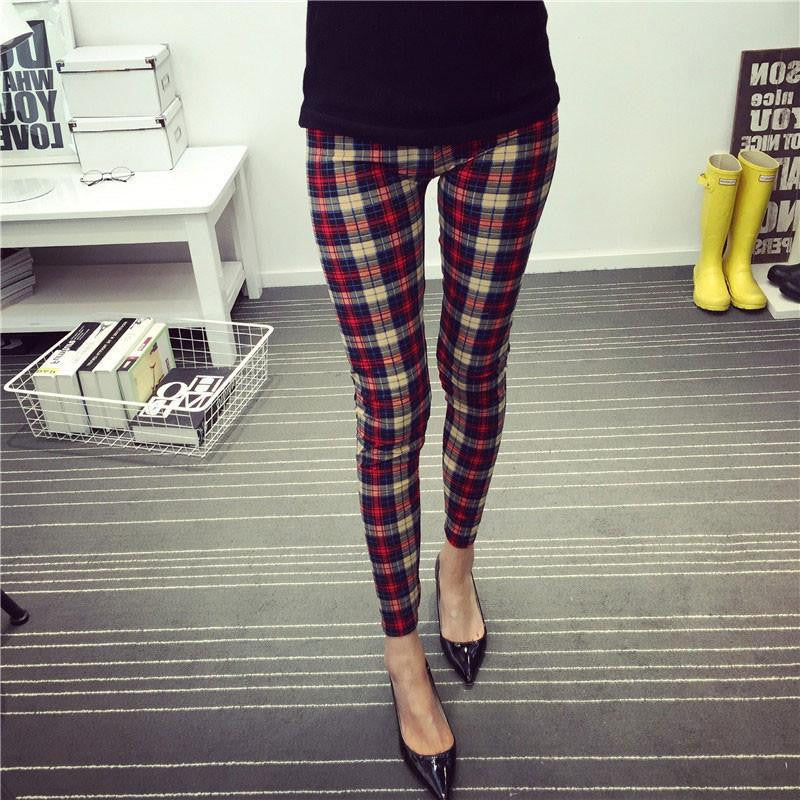 Women's BRUSHED Cross Plum Flowers Multicolor High Elastic Leggings Pants Female Workout Legging Trousers Women