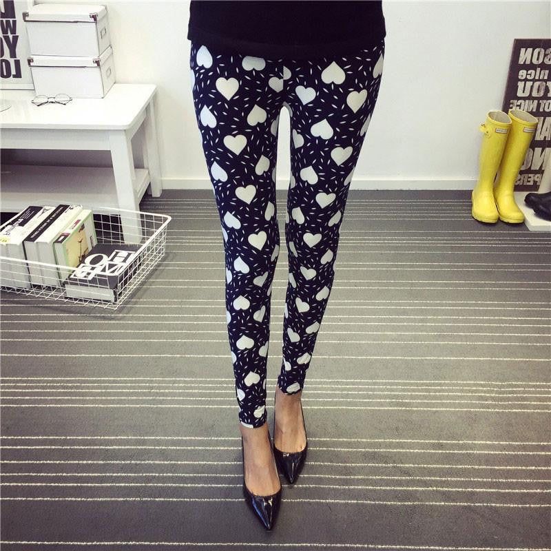 Women's BRUSHED Cross Plum Flowers Multicolor High Elastic Leggings Pants Female Workout Legging Trousers Women