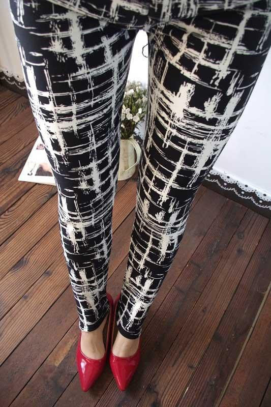 Women's BRUSHED Cross Plum Flowers Multicolor High Elastic Leggings Pants Female Workout Legging Trousers Women