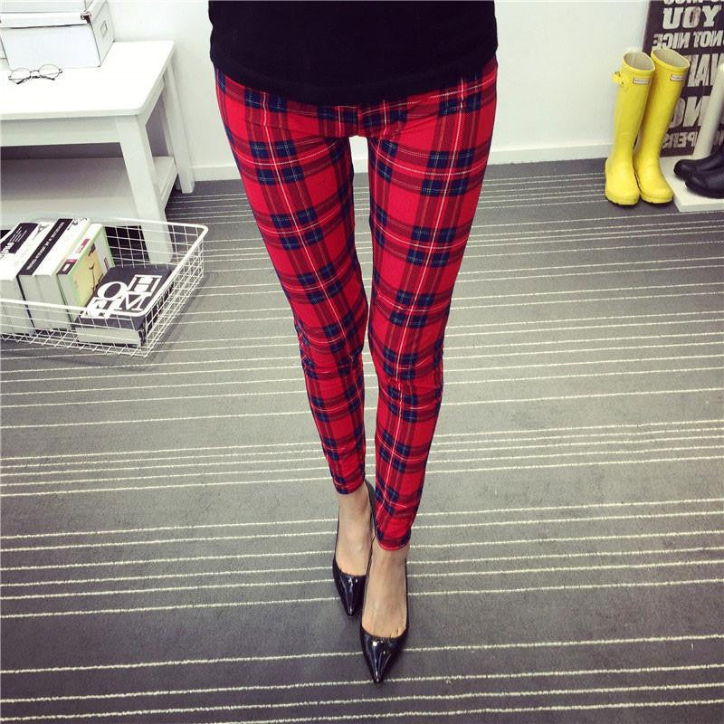 Women's BRUSHED Cross Plum Flowers Multicolor High Elastic Leggings Pants Female Workout Legging Trousers Women