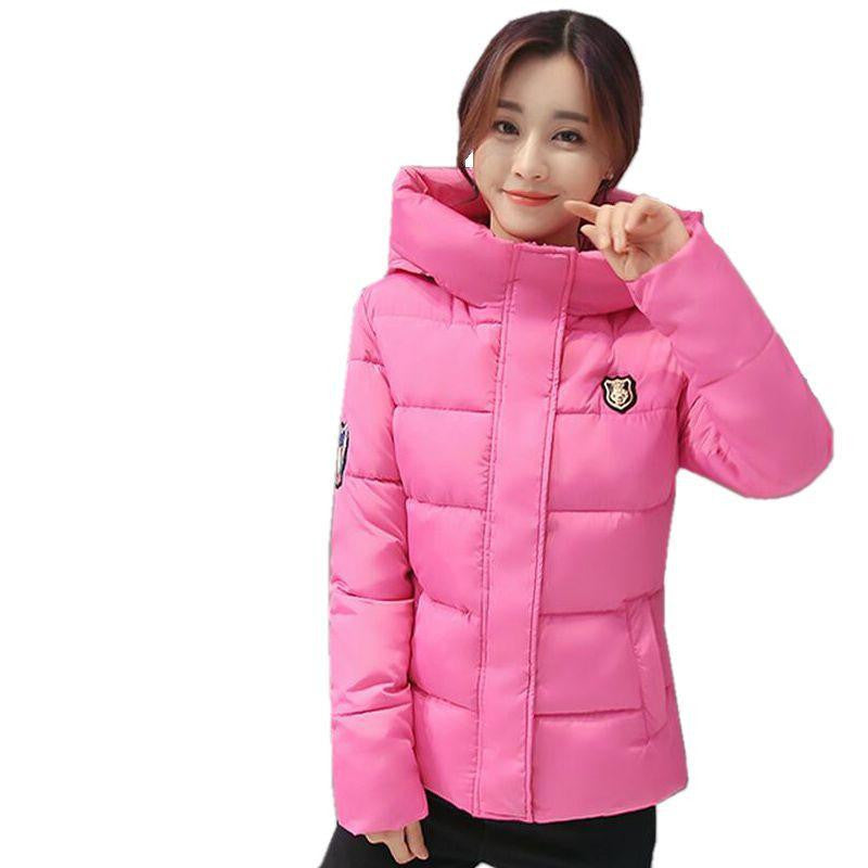 Women Jacket Hooded Thickening Super warm Short Coat Long sleeve Slim Big yards Cotton clothes