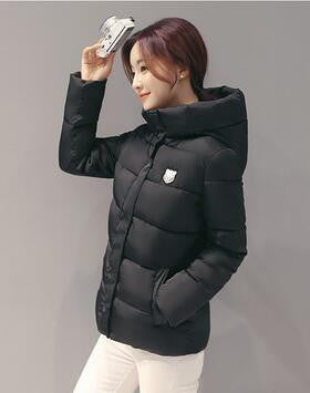 Women Jacket Hooded Thickening Super warm Short Coat Long sleeve Slim Big yards Cotton clothes