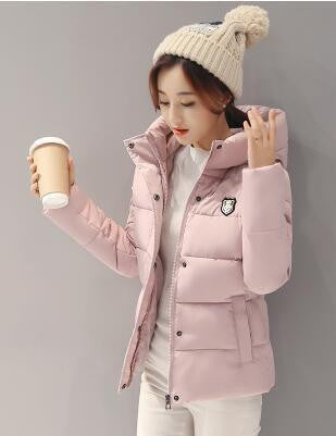 Women Jacket Hooded Thickening Super warm Short Coat Long sleeve Slim Big yards Cotton clothes