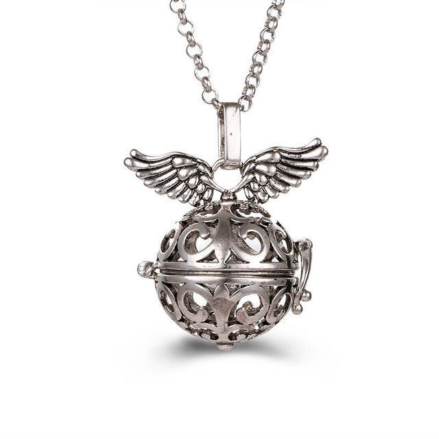 Mexico Chime Music Angel Ball Caller Locket Necklace Vintage Pregnancy Necklace Aromatherapy Essential Oil Diffuser Accessories
