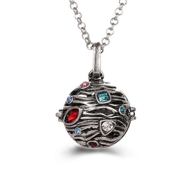 Mexico Chime Music Angel Ball Caller Locket Necklace Vintage Pregnancy Necklace Aromatherapy Essential Oil Diffuser Accessories