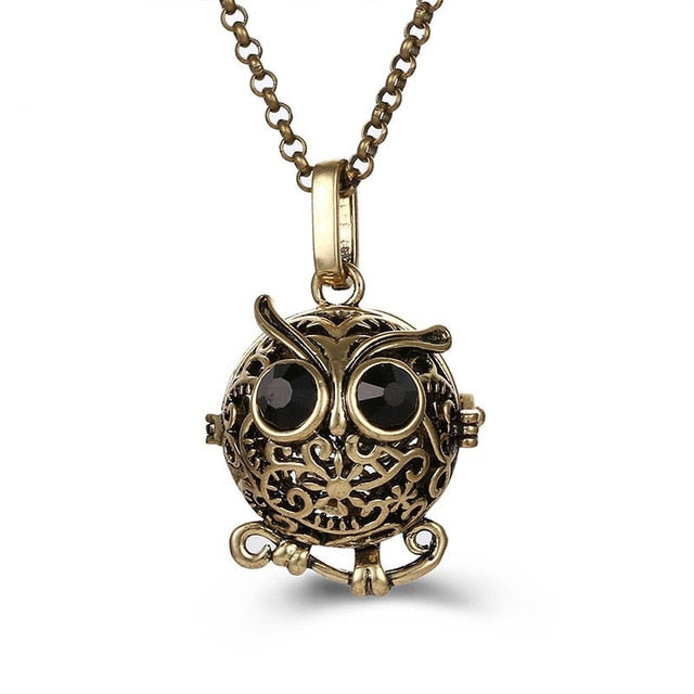 Mexico Chime Music Angel Ball Caller Locket Necklace Vintage Pregnancy Necklace Aromatherapy Essential Oil Diffuser Accessories