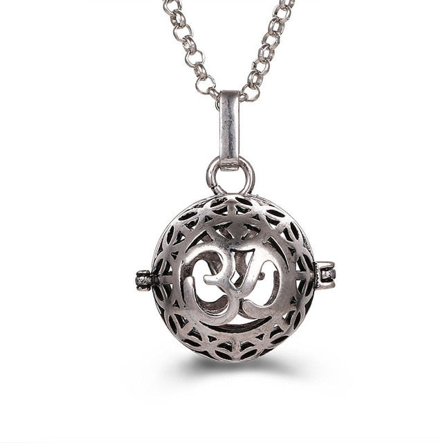 Mexico Chime Music Angel Ball Caller Locket Necklace Vintage Pregnancy Necklace Aromatherapy Essential Oil Diffuser Accessories