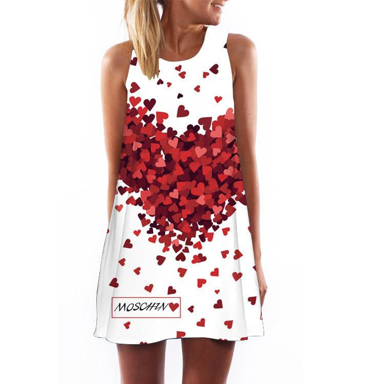 Women Dress 3D Print Vintage Hippie Summer Beach Dress Dashiki Loose Plus Size Women Clothing