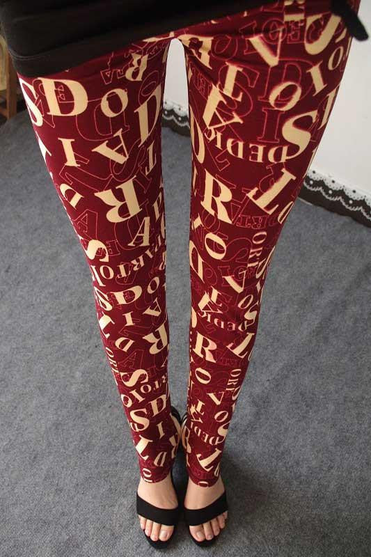 Women's BRUSHED Cross Plum Flowers Multicolor High Elastic Leggings Pants Female Workout Legging Trousers Women