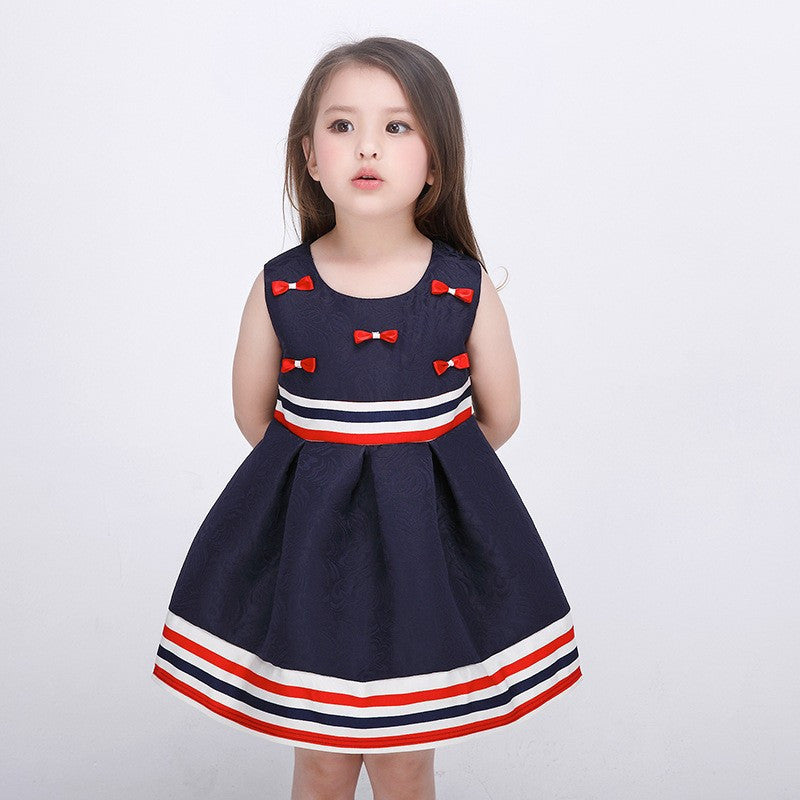 Online discount shop Australia - High-end girls dress baby girl embroidered princess dress kids girls cotton ribbons dress kids clothes