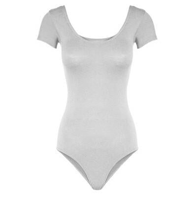 women shirts Crew Neck Long Sleeve Open Crotch Bodysuit Basic Solid Color Body Shirt Women C218