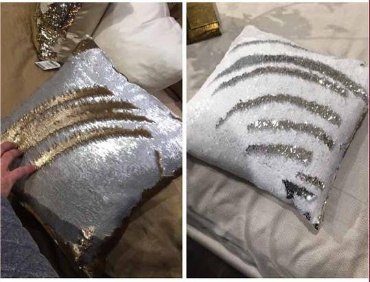 Sequin pillow magical changing reversible sequin throw pillow cover Home Decor Cushion Cover Decorative Pillowcase