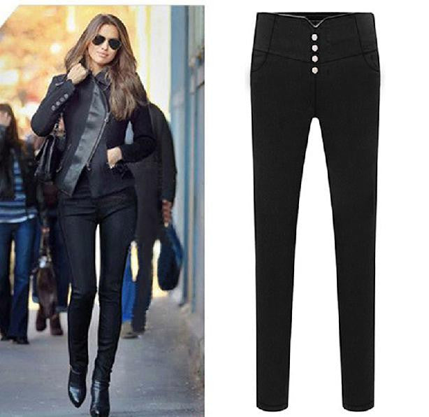 S-5XL Fashion Leggings High Waist Pencil Pants Trousers Women Elastic Pants Big Size