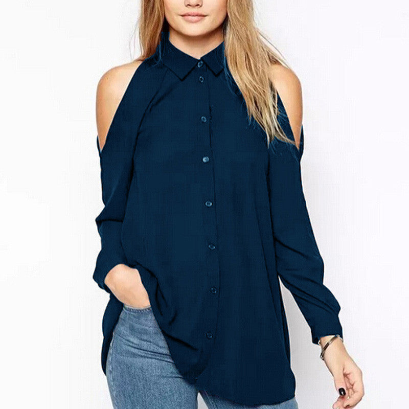 Vintage Plus Size 6XL Long Sleeve Off The Shoulder Chiffon Blouses Women Tops Shirts XXXXL 5XL
