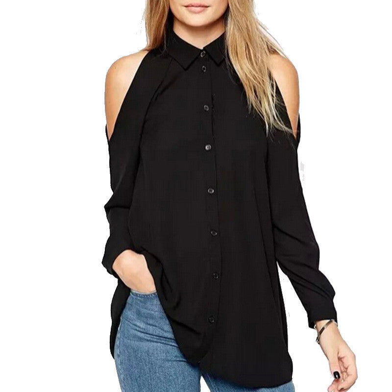 Vintage Plus Size 6XL Long Sleeve Off The Shoulder Chiffon Blouses Women Tops Shirts XXXXL 5XL