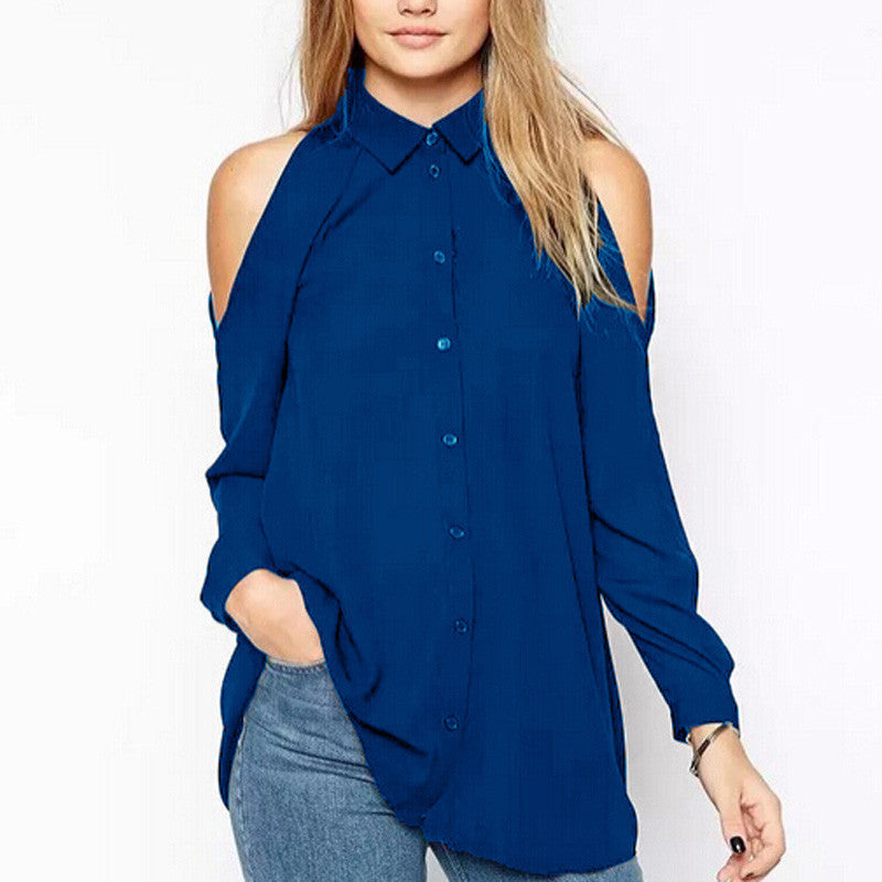Vintage Plus Size 6XL Long Sleeve Off The Shoulder Chiffon Blouses Women Tops Shirts XXXXL 5XL