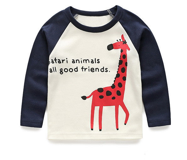 Online discount shop Australia - 1-6Y Boys T-shirt Kids Tees Baby Boy shirts cardigan blouse jacket Children sweater Long Sleeve 100% Cotton lion cars