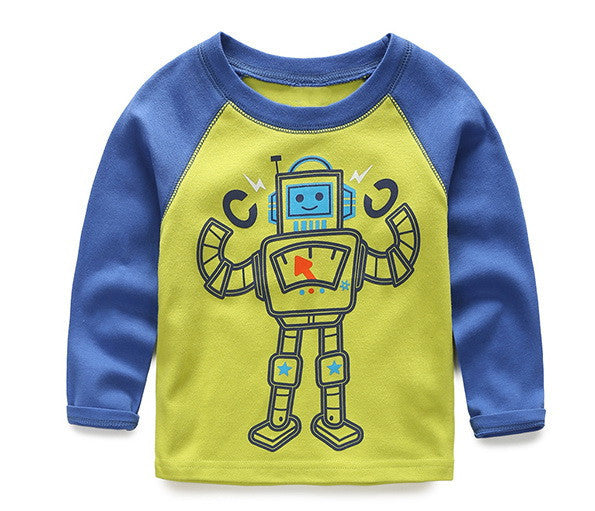 Online discount shop Australia - 1-6Y Boys T-shirt Kids Tees Baby Boy shirts cardigan blouse jacket Children sweater Long Sleeve 100% Cotton lion cars