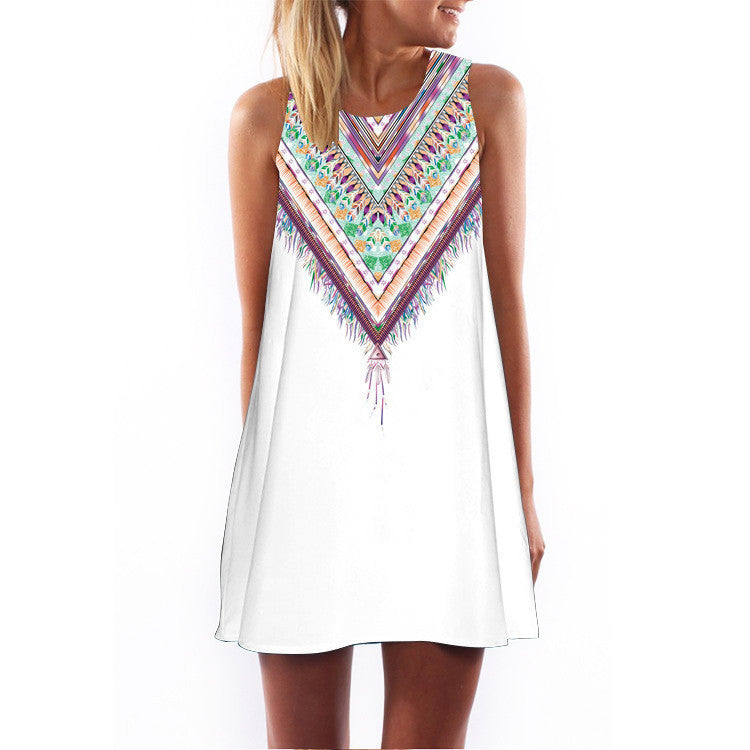 Online discount shop Australia - 2016 Summer Dress Women Print Vintage Hippie Women Beach Dress Dashiki Loose Boho Women Clothing Sundresses Vestidos
