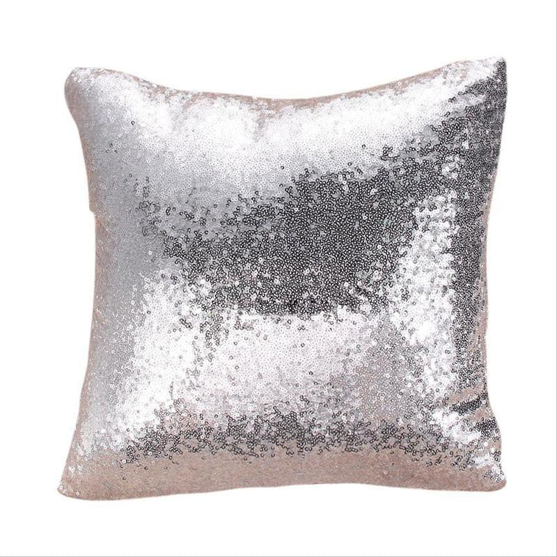 Vogue Glitter Sequins Solid Color Throw Pillow Case Home Lovely Cover #82959