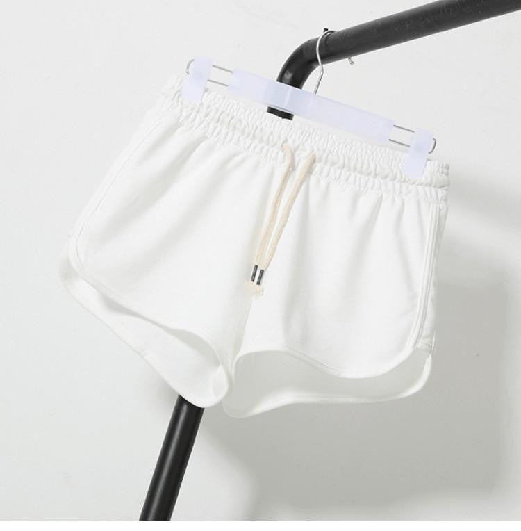 Summer Street Fashion Shorts Women Elastic Waist Short Pants Women All-match Loose Solid Soft Cotton Casual Short