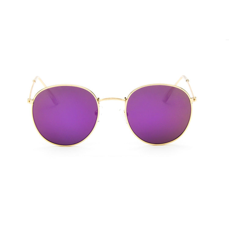Retro round sunglasses women men brand designer sun glasses for women Alloy mirror sunglasses ray female oculos de sol