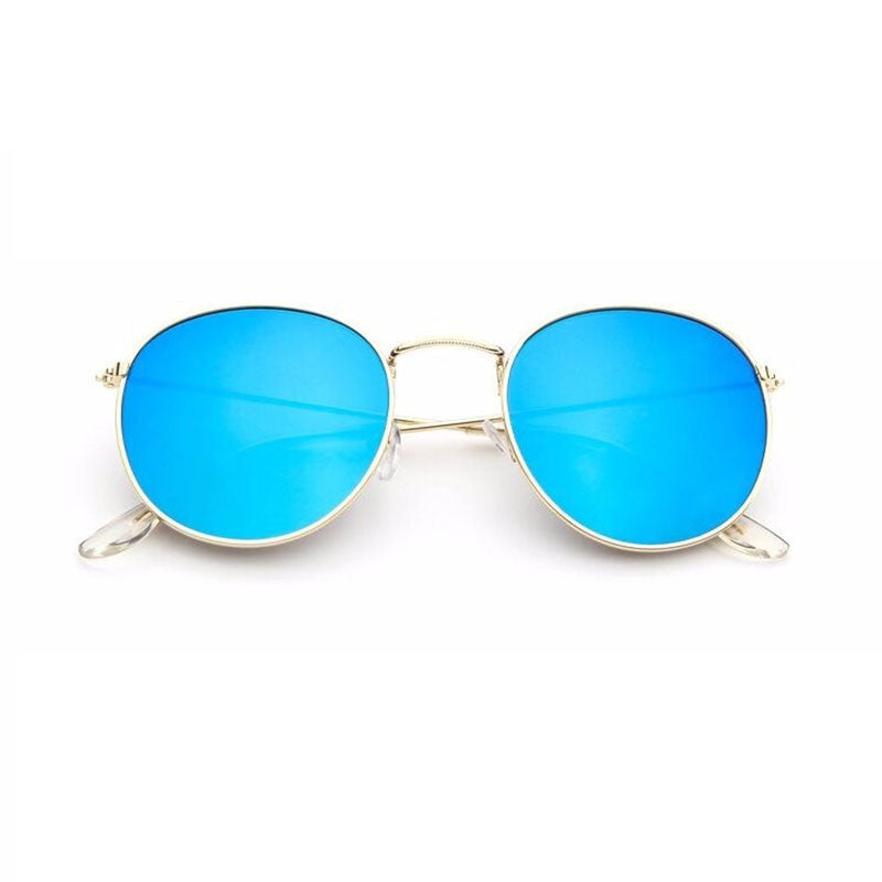 Retro round sunglasses women men brand designer sun glasses for women Alloy mirror sunglasses ray female oculos de sol