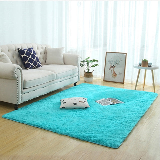 Silky Fluffy Carpet Modern Home Decor Long Plush Shaggy Rug Children&#39;s Play Mats Sofa Living Bedroom Bedside Mat Balcony Carpets