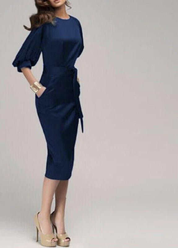 Women Spring Autumn Work Office Dress Half Sleeve O Neck Elegant Ladies Bodycon Bandage Slim Party Dress Vestidos