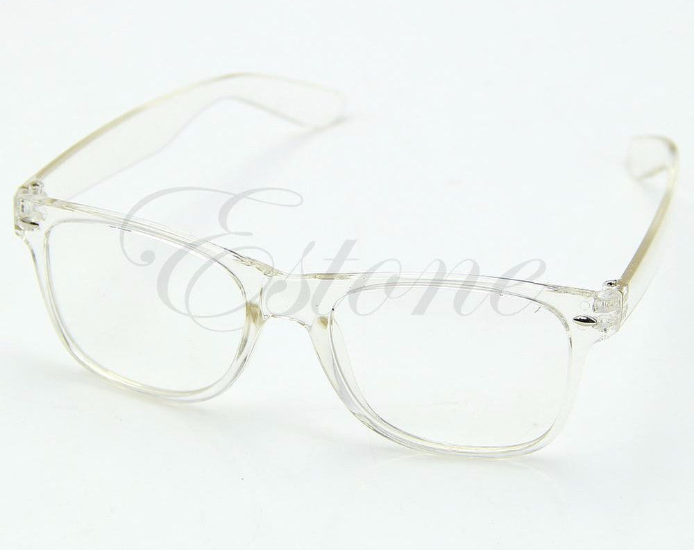 Online discount shop Australia - Fashion Glasses Cool Unisex Clear Lens Nerd Geek Glasses Eyewear For Men Women