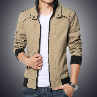 fashion male casual jacket solid fall mens jackets and coats men's jacket plus size 3XL 4XL 5XL