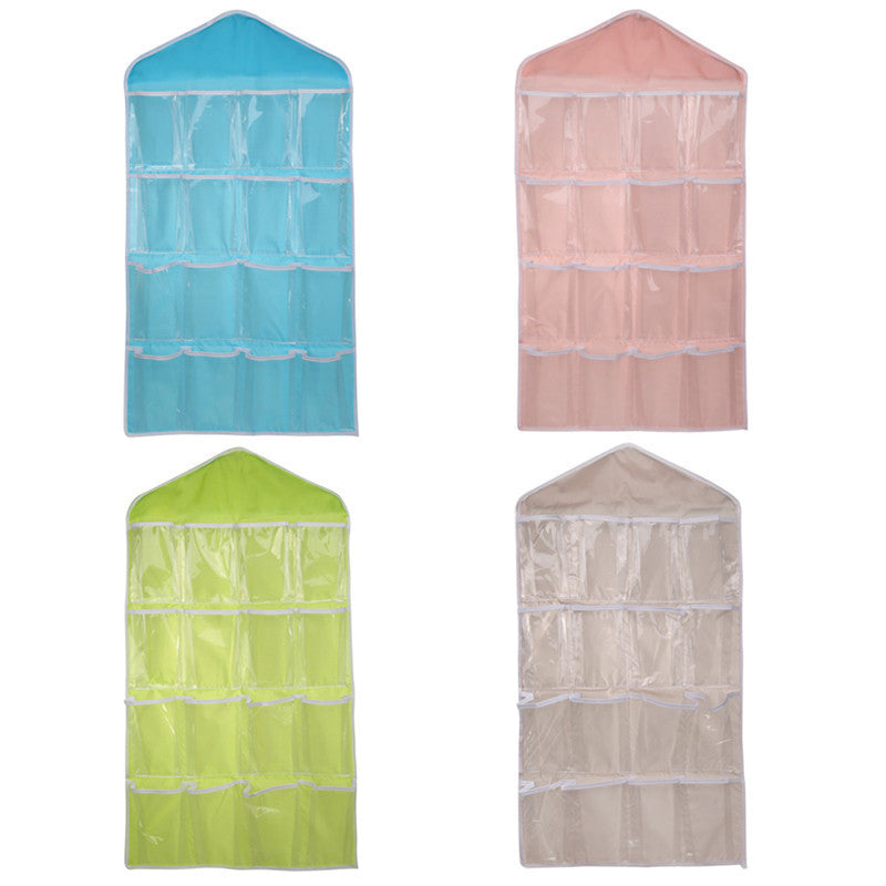 Online discount shop Australia - 16 Grid Underwear Bras Socks Ties Shoes Storage Bag Clothing Organizer Box Hanging Bags