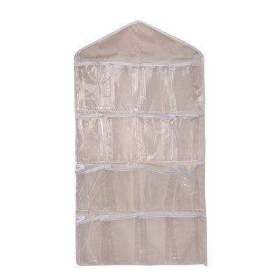Online discount shop Australia - 16 Grid Underwear Bras Socks Ties Shoes Storage Bag Clothing Organizer Box Hanging Bags