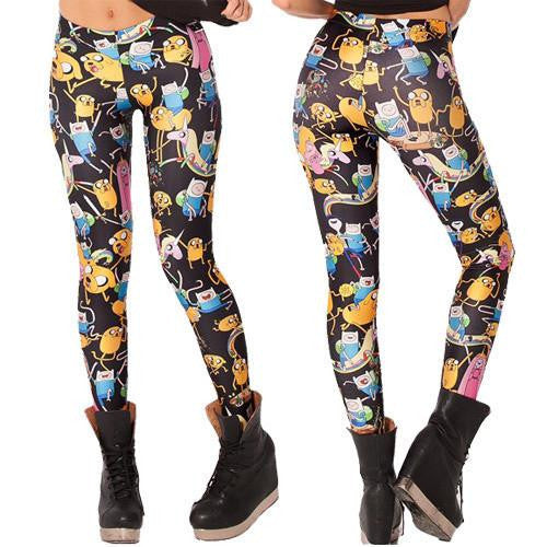 X-053 Pirate Punk Leggings Fitness Pants Digital Printing ADVENTURE TIME Attack Of The Unicorn Leggings For Women Casual