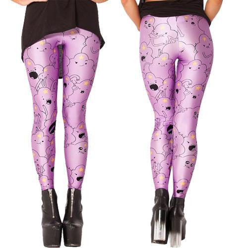 X-053 Pirate Punk Leggings Fitness Pants Digital Printing ADVENTURE TIME Attack Of The Unicorn Leggings For Women Casual