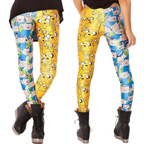 X-053 Pirate Punk Leggings Fitness Pants Digital Printing ADVENTURE TIME Attack Of The Unicorn Leggings For Women Casual