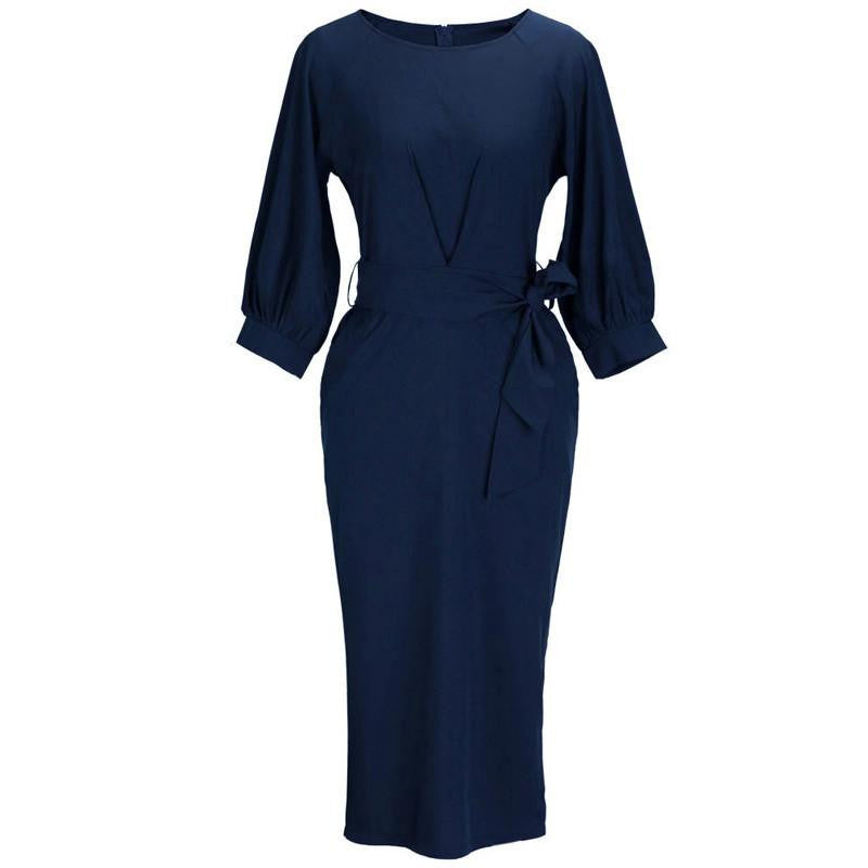 Zanzea 2017 Women Spring Autumn Work Dress European Half Sleeve Elegant Ladies Bodycon Pencil Slim Party Dresses Vestidos M-6XL
