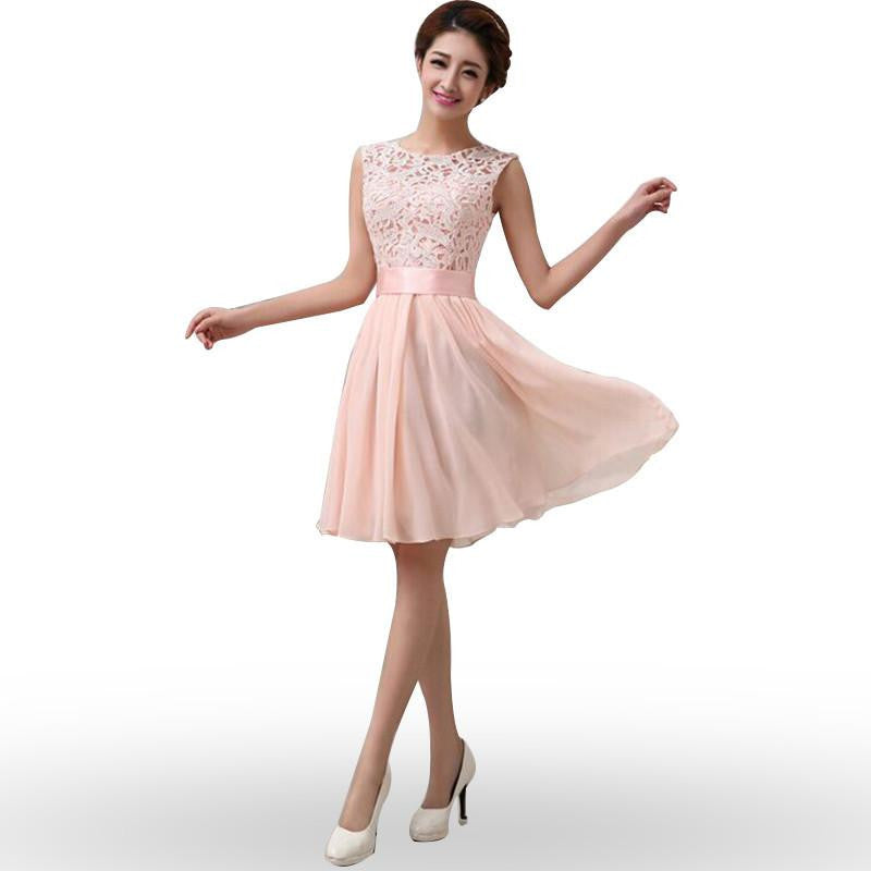 Women 2017 ZANZEA Party Dresses Sleeveless O-Neck Lace Crochet Chiffon Patchwork Summer Mini Dress Vestidos Plus Size