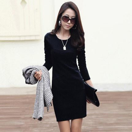 Women Dresses Warm Package Hip Dress Plus Size Long Sleeve Ukraine Work Wear Ladies Office Dress Elegant Clothing