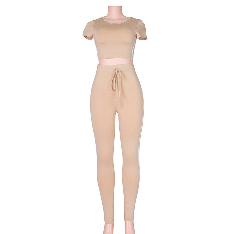 Casual Jumpsuit Romper 2 piece set Outfits Round Neck Hooded Bodycon Short Sleeve Jumpsuits Playsuit Wear